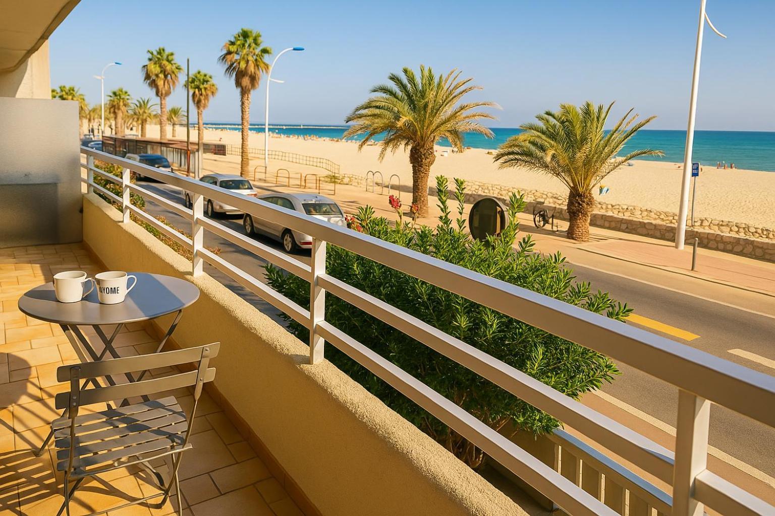 "Plage" Splendide Vue Mer Depuis La Chambre Et Le Salon Cuisine, 20M De La Plage! Canet-en-Roussillon Exteriér fotografie