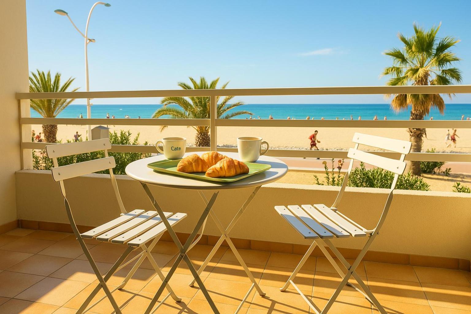 "Plage" Splendide Vue Mer Depuis La Chambre Et Le Salon Cuisine, 20M De La Plage! Canet-en-Roussillon Exteriér fotografie